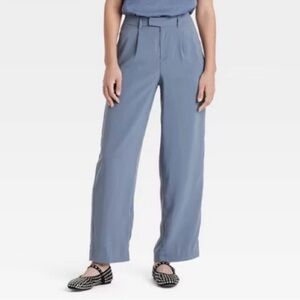 A New Day Women's High-Rise Satin Side Striped Straight Trousers - size 6